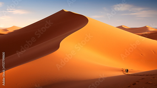 Sand dunes in the Sahara Desert Merzouga Morocco ..