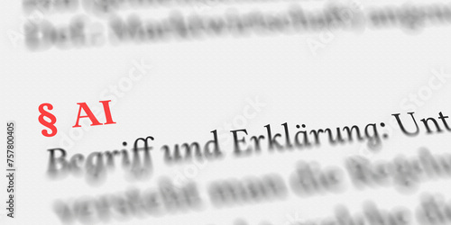 Das Wort AI im Buch erklärt mit Paragraph Zeichen