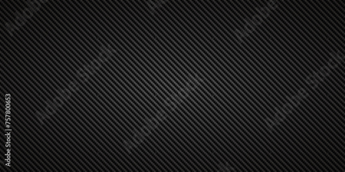 Black diagonal carbon fiber seamless texture background vector illustration. Textile fabric, car tuning or cloth macro kevlar crisscross texture background.