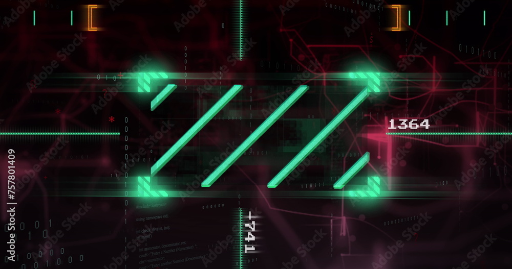 Image of data processing over shapes Image of data processing over shapes