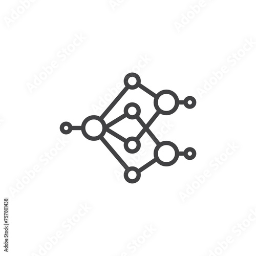 Neural Network line icon.