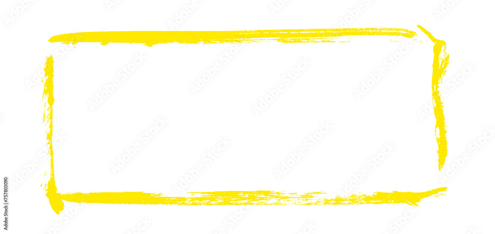 Grunge Rahmen mit gelber Farbe und Textfreiraum - obrazy, fototapety, plakaty 