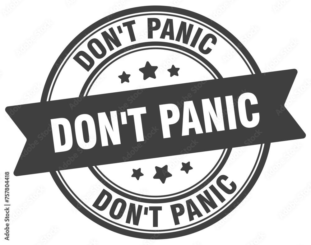 don't panic stamp. don't panic label on transparent background. round sign don't panic stamp. don't panic label on transparent background. round sign