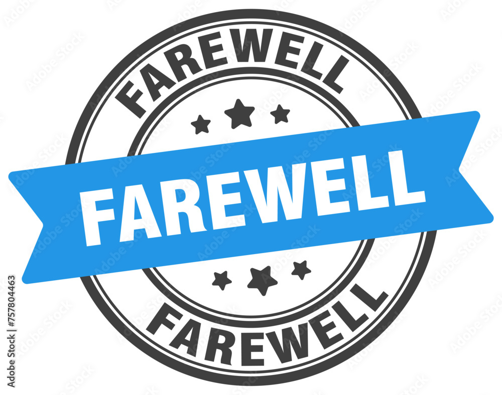 farewell stamp. farewell label on transparent background. round sign farewell stamp. farewell label on transparent background. round sign