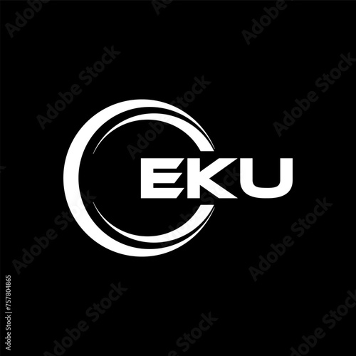 EKU Letter Logo Design, Inspiration for a Unique Identity. Modern Elegance and Creative Design. Watermark Your Success with the Striking this Logo. photo