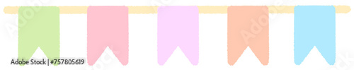 cute comic happy easter eggs day pastel colors painted garland 