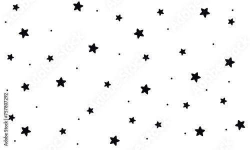 Star Pattern Background. pattern of star doodle. Star hand drawn.	