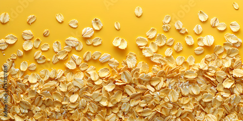 Raw yellow crushed corn, Corn flakes texture.