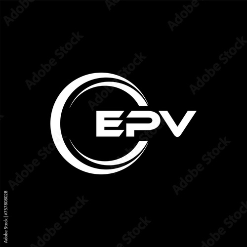 EPV letter logo design in illustration. Vector logo, calligraphy designs for logo, Poster, Invitation, etc. photo