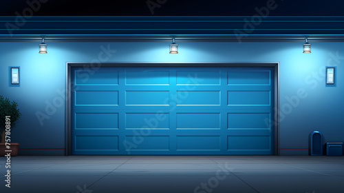 Smart garage door openers for remote access solid color photo