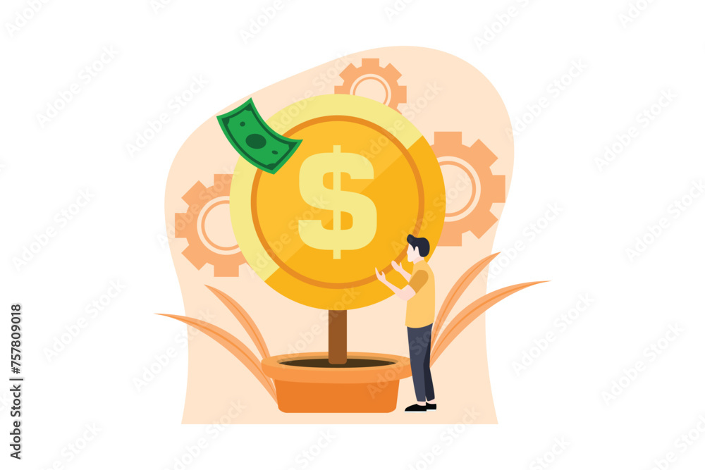 Business Finance Flat Design Illustration Business Finance Flat Design Illustration