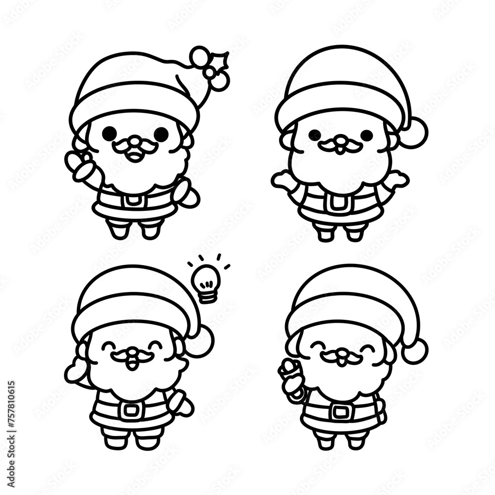 Obraz premium set of funny cartoon character