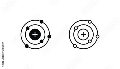Proton icon design with white background stock illustration