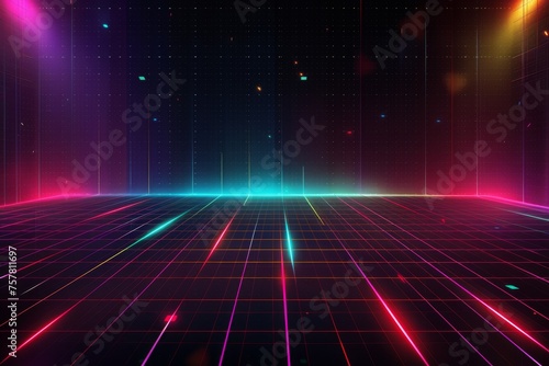 abstract futuristic color background. neon and glow background. vibrant gradient background. synthwave wallpaper. vibrant modern background.