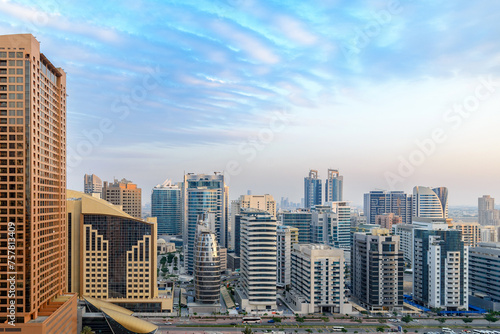 cityscape with modern new buildings, Dubai, United Arab Emirates