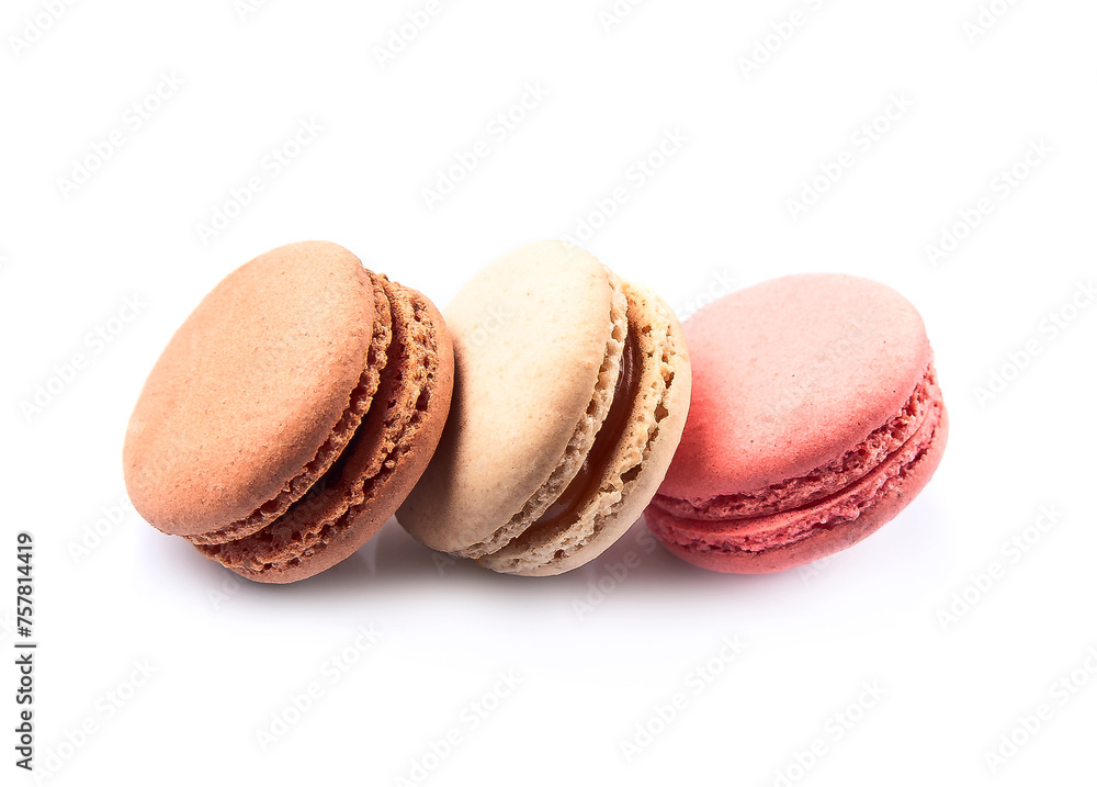 Macaroon cookie on white backgrounds Macaroon cookie on white backgrounds