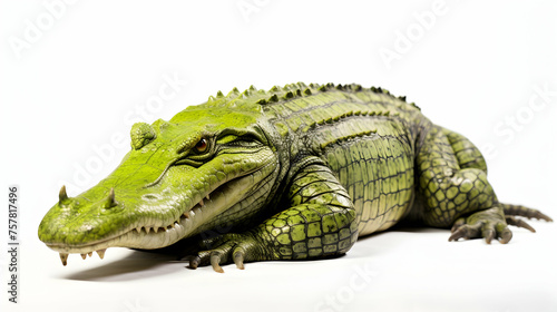 Crocodile stuffed isolated on the white background