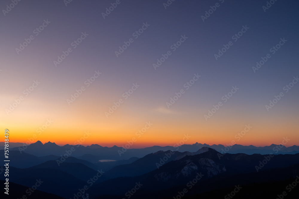 sunset at mountain background