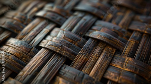 Bamboo Background Woven Texture
