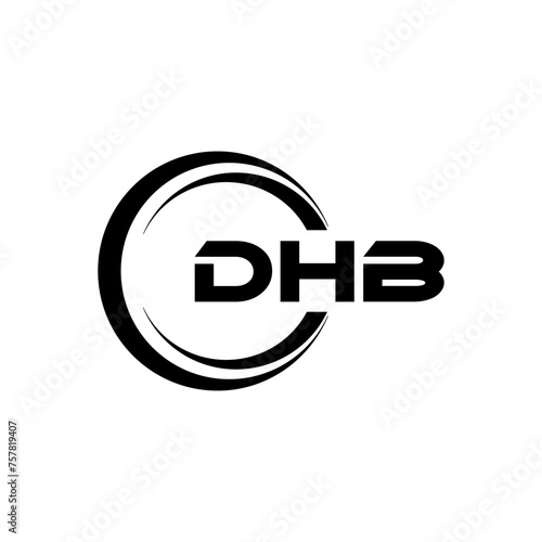 DHB letter logo design in illustration. Vector logo  calligraphy designs for logo  Poster  Invitation  etc.