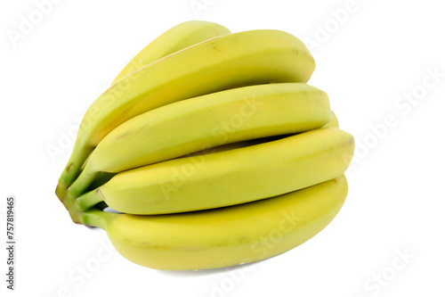 Banany pęk żółtych owców izolowany na jasnym tle