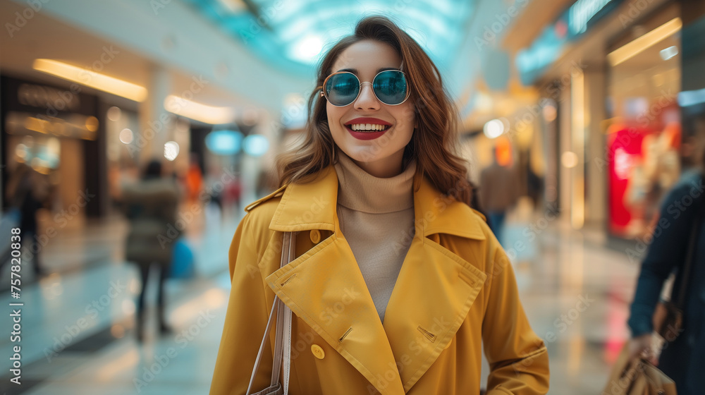 Obraz premium portrait of young happy woman looks in camera