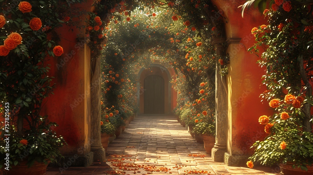 Fototapeta premium autumn in the park, beautiful autumn, fall leaves