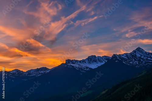 Sunset at mountain background © artwiyana