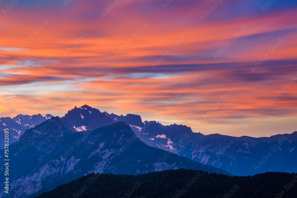 Sunset at mountain background Sunset at mountain background