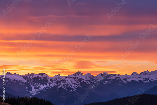 Sunset at mountain background © artwiyana