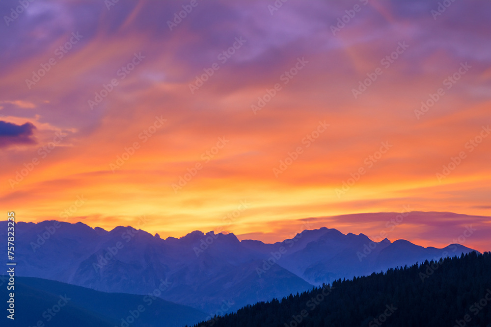 Sunset at mountain background Sunset at mountain background