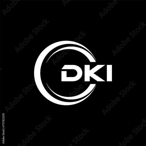 DKI Letter Logo Design, Inspiration for a Unique Identity. Modern Elegance and Creative Design. Watermark Your Success with the Striking this Logo. photo