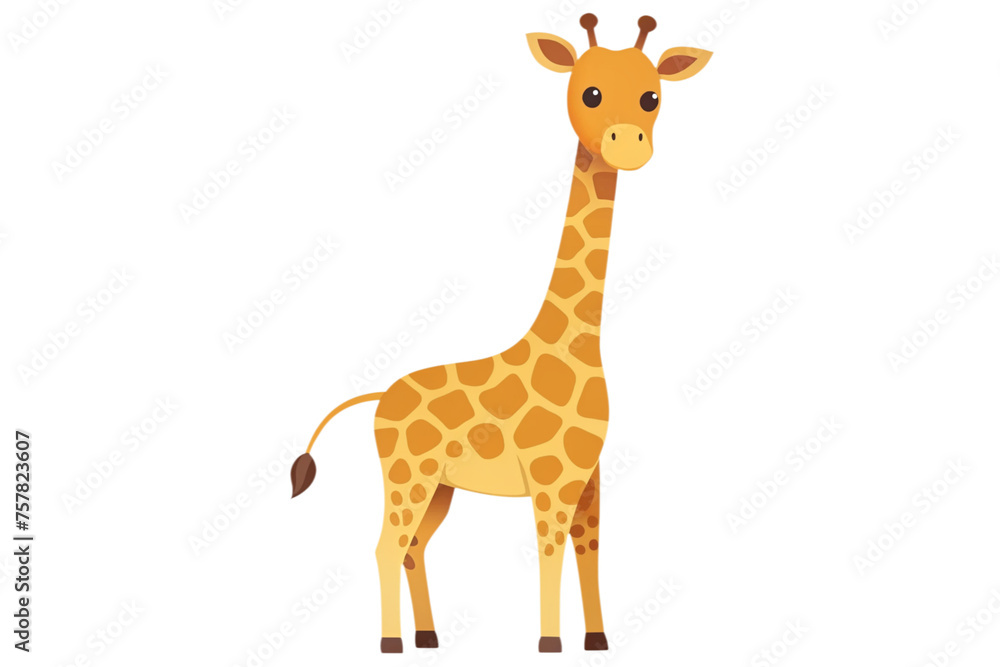 cartoon giraffe on a transparent background cartoon giraffe on a transparent background