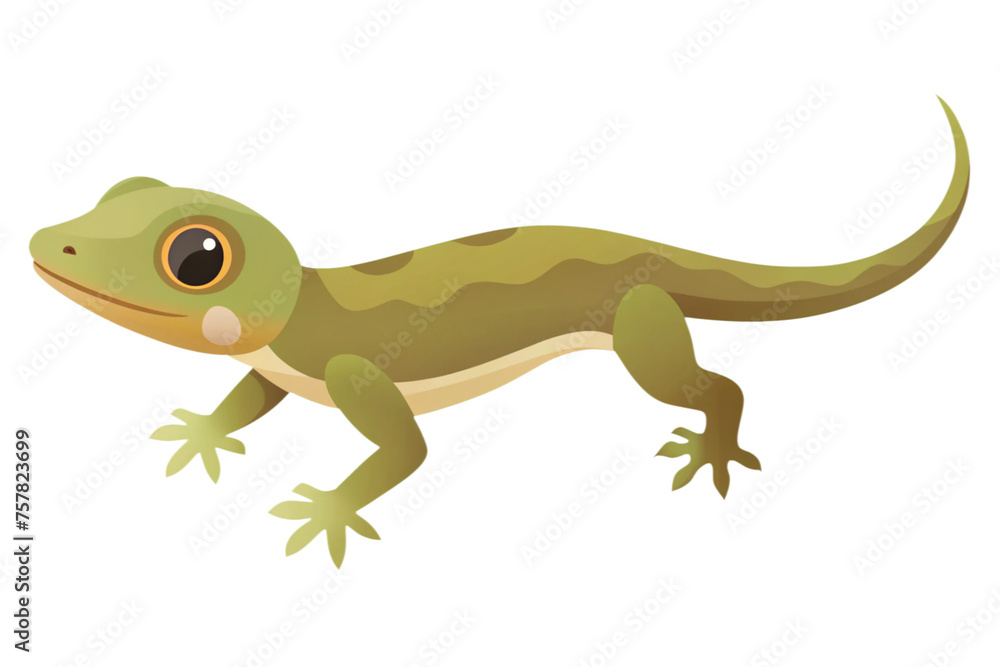 Fototapeta premium cartoon lizard on a transparent background