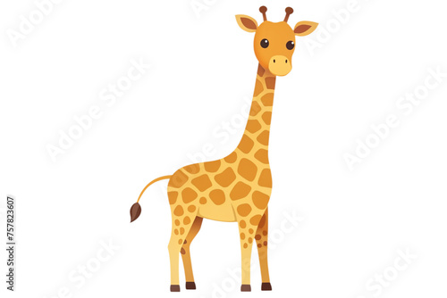 cartoon giraffe on a transparent background