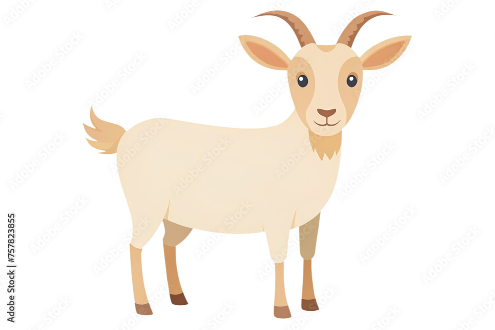 cartoon goat on a transparent background