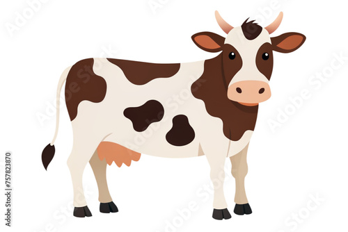 cartoon cow on a transparent background