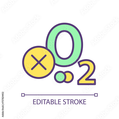 Anaerobic production RGB color icon. Microorganisms fermentation, oxygen absence. Organic cultivation, agriculture. Isolated vector illustration. Simple filled line drawing. Editable stroke