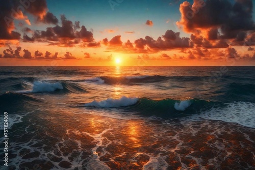 sunset over the sea © Aqsa