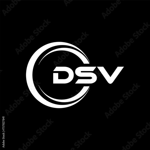 DSV letter logo design in illustration. Vector logo, calligraphy designs for logo, Poster, Invitation, etc. photo