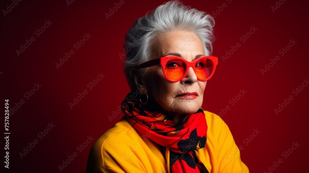 Stylish Baby Boomer in Colorful Fashion Stylish Baby Boomer in Colorful Fashion