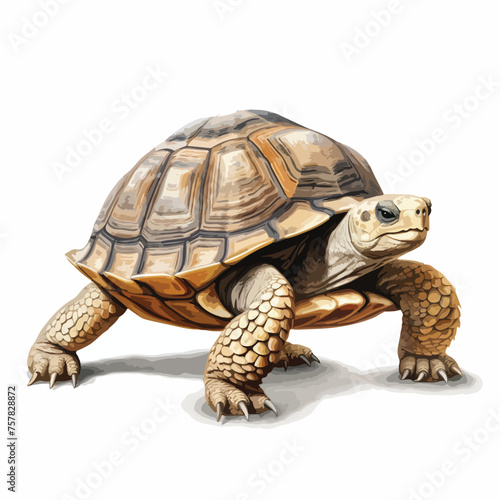 Realistic Tortoise Clipart Clipart isolated on white