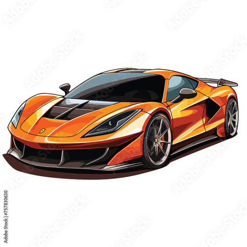 Sleek Supercar Clipart Clipart isolated on white background