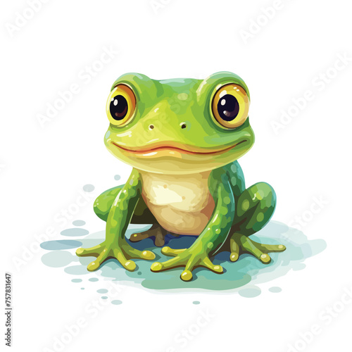 Tadpole Clipart Cute Frog Clipart isolated on white b