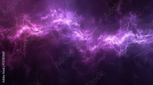 A dark purple nebula background with glowing pink energy waves.