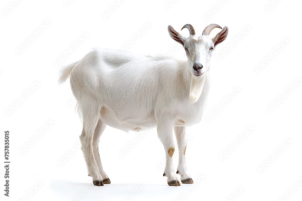 Fototapeta premium Goat isolated on white background Generative Ai 