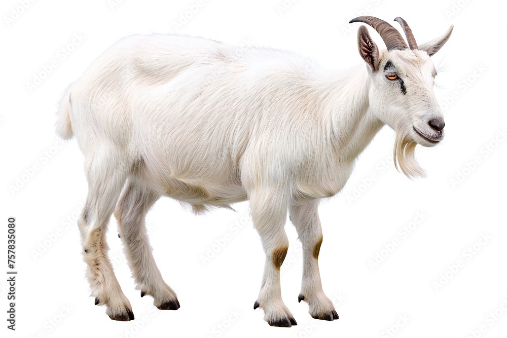 Fototapeta premium Goat isolated on white background Generative Ai 