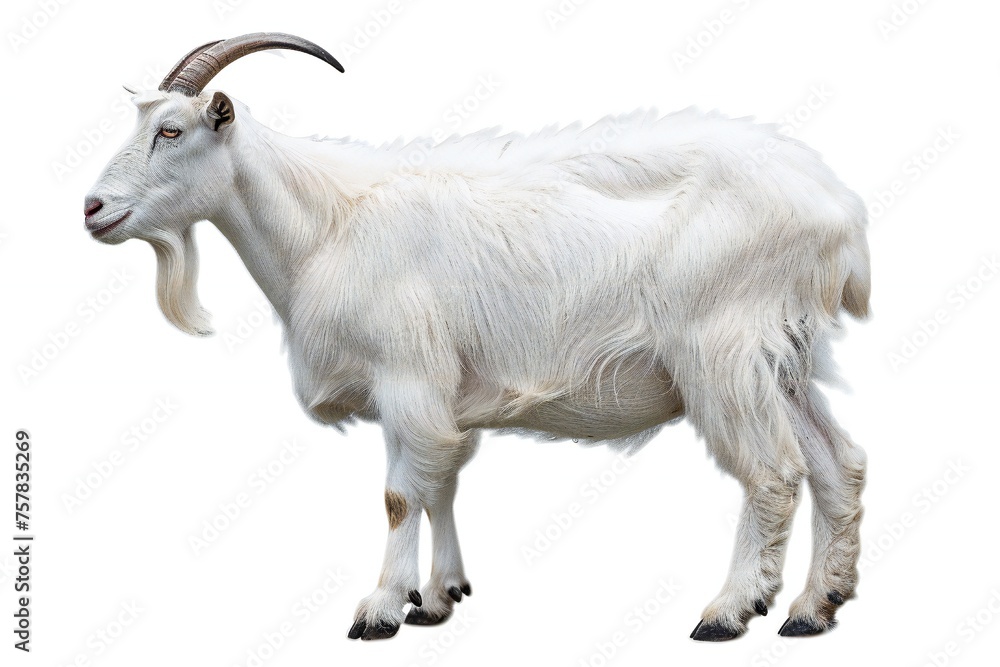 Fototapeta premium Goat isolated on white background Generative Ai 