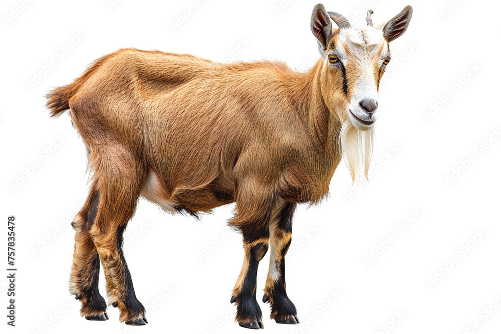 Fototapeta premium Goat isolated on white background Generative Ai 