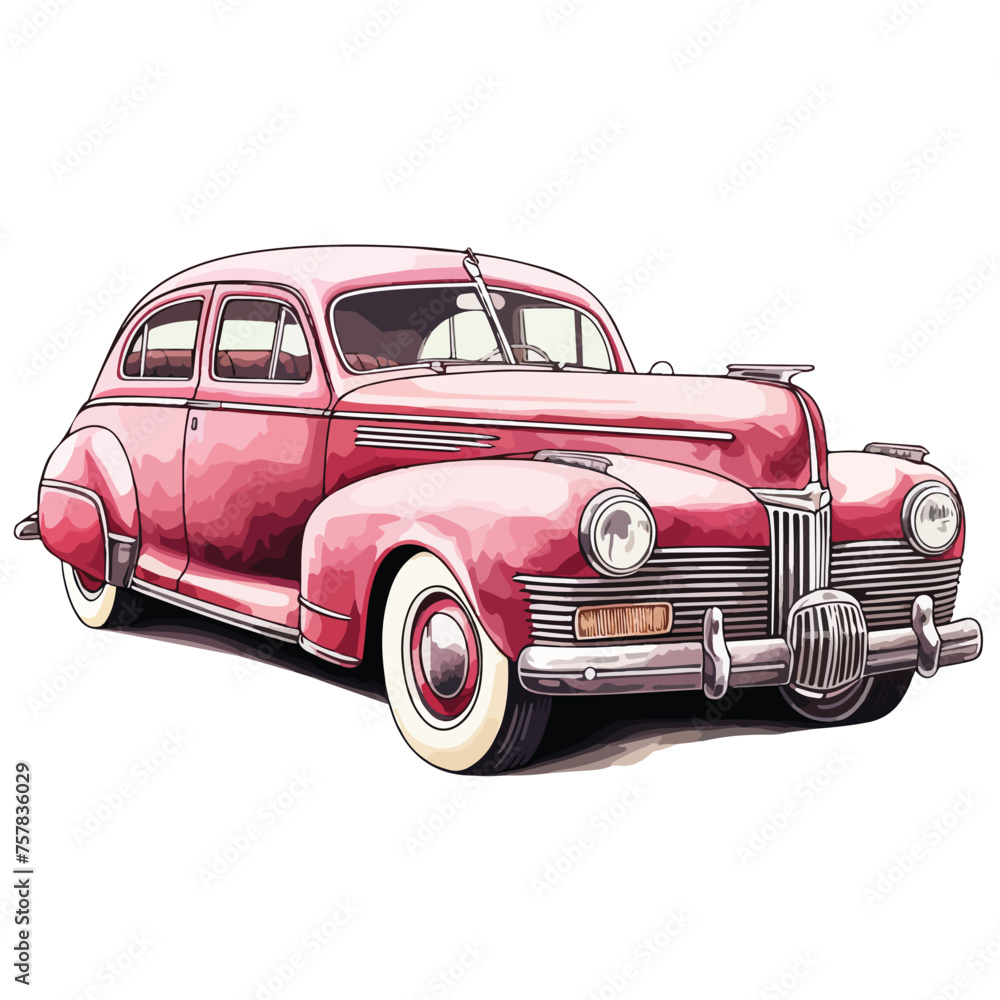 Vintage Car Clipart Clipart isolated on white background